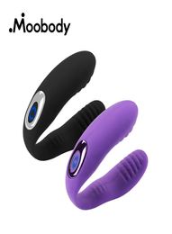 U Shape Vibrator 10 Speeds Vibrator Waterproof Silicone Dual Motor Clitoris Gspot Vibrator Sex Toy For Couples USB Rechargeable D1444008