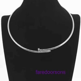 Luxury Women's Carter Necklace online shop Classic Nail Collar with Diamonds and Jewellery Personalised Opening With Original Box