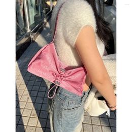 Evening Bags Fashion Bowknot Purses And Handbags Luxury Drawstring Armpit For Women Brands Designer Silver Shoulder Bag Ladies Tote