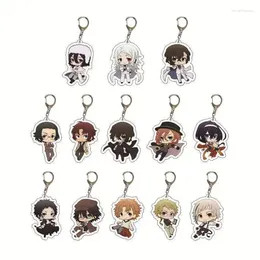 Women's Sleepwear Anime Keychains Bungou Stray Dogs Atsushi Nakajima Dazai Key Chain For Women Accessories Cute Bag Pendant Ring Fans Gift