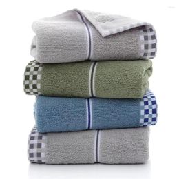 Towel Pure Cotton Thicken Bathing For Men Simple Jacquard Stripped Face Washing Hair Bath Towels Men's Gift 33 73cm