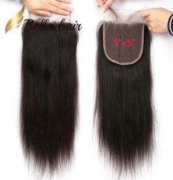 BellaHair Top 11A Grade 5X5 Swiss Lace Closure Frontal Straight Human Hair Quality Peruvian Indian Malaysian Brazilian 12 14 16 182390701