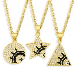 Pendant Necklaces Genuine Gold Plated Pentagram Necklace 2024 Refined Elegant Star Charm Jewelry