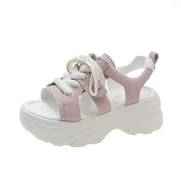 Dress Shoes Summer Sandals For Women Korean Style Trend Fashion Footwear Waterproof Height Increasing Female Sport Sandal Casual