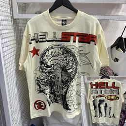 T-shirt Hellstar t-shirts Mens and Womens Designer Short Sleeve Fashionable printing with unique pattern design style Hip Hop T-shirts mx