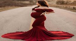 Maxi Maternity Gown For Po Shoots Cute Sexy Maternity Dresses Pography Props 2020 Women Pregnancy Dress Plus Size Q07131929618