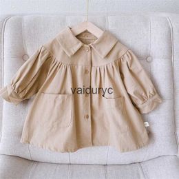 Tench Coats Lawadka 9m-6years Baby Girl Trench Coats Spring Autumn Clothes For Girls Fashion Fashion Fily Filys Cotton Trenchcoats Korean H240508