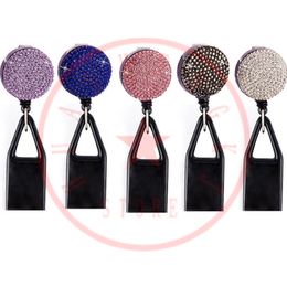 Cool Luxurious Colourful Diamond Decoration Smoking Protect Lighter Case Portable Clip Telescoping Scalable Rope Cigarette Holder Sleeve Sheath House Leash DHL