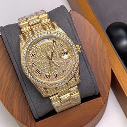 Diamonds Mens Watch Automatic Mechanical Watches 40mm Stainless Steel Case Wristwatch Montre de Luxe