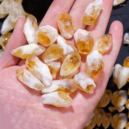 Decorative Figurines 50g/pack Ore Rock Natural Citrine Healing Stones Irregular Gravels Yellow Crystal Cluster Mineral Specimen Reiki