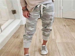 Women Camouflage Joggers Pants Ankle Camo Cargo Jogging Trousers Female Autumn Streetwear Lace Up Ladies Sweatpants 2109253834139