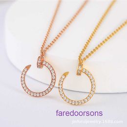 Fashion Carter jewellery for women Necklace online store classic nail collarbone chain popular light luxury jewelry inlaid with With Original Box