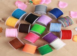 140Yards 06mm Assorted colors Chinese Knot String Knit Ropes Jade Line Wire threads Rattail beading cords DIY Jewelry Fittings Br5156530