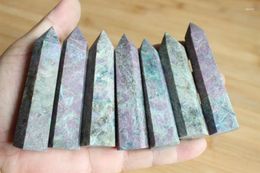 Cat Carriers 7 Pieces Natural Green Red Fuchsite Gem Stone Crystal Points Tower Obelisks Polished Healing Display