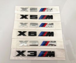 3D ABS Black Silver X3M X5M X6M Emblem Car Styling Fender Trunk Badge Logo Sticker for BMW6537860