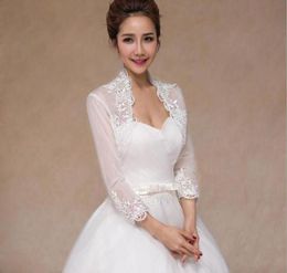 Sell Wedding Jacket Wraps 34 Long Sleeve Bridal Jacket Bolera Capelet Lace Bridal Accessories1796425