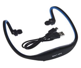 1pc USB Sport Running MP3 Music Player Headset Headphone Earphone TF Slot Newest2447553