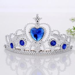 Girls Princess Crown 9 Colours Plastic Tiara Hair Accessories Lovely Crystal Head brands Children Birthday Party Christmas Gift ZZ