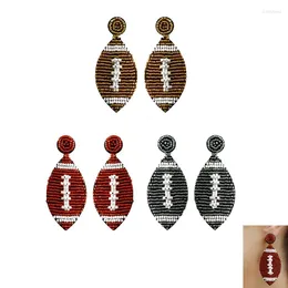 Dangle Earrings 1 Pairs Beaded Rugby Drop For Women Retro Bohemian Girl Sport Lover Party Jewellery Gift