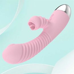 vibrator passion fish tongue licking heating vibrator charging design intelligent frequency conversion silicone egg skipping adult products 231129