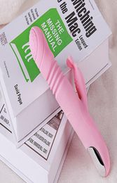 Heating Telesic Rabbit Vibrator Rotating 10 Mode Dildo Vibrator G Spot Clitoris Stimulator Adult Sex Toys For Woman J1906265851588