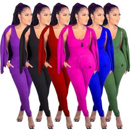 Women's Two Piece Pants College Style Lounge Set Female Tracksuit Single Breasted Long Sleeve Crop Jackets And High Waist Workout Sweatpants