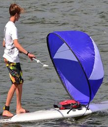 108108cm Foldable Kayak Wind sail Boat Wind Sail Paddle Board Sailing Canoe Rowing Boats Clear Window4585830