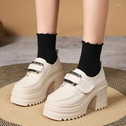 Dress Shoes Women's High Heels Deep Mouth Spring 2024 Fashion Square Heel Outdoors Solid Colour Round Head Ladies