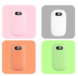 Ultrathin Hand Warmer Power Bank 6000mAh USB Rechargeable Electronic Fashion Mini Powerbank Safe Portable Charger with display Fo8452660