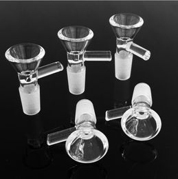 14mm Male Glass Bowl Pieces Hookah of Funnel Joint Downstem Smoking Accessories Handle Pipe Bong Oil Dab Rigs