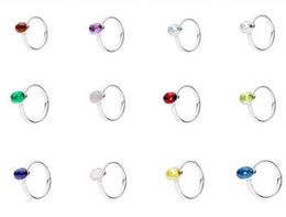 12 months Aesthetic Jewellery Birthstone Crystal Rings for women men couple finger ring sets with logo box constellation birthday gifts 191012SRU9473655