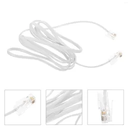 Microphones White 4-core Telephone Cable Rj11 To Rj45 8p8c Extension (black 17cm) 2pcs Plug Adapter Internet Supply Ethernet