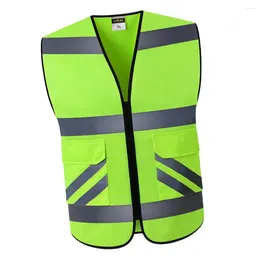 Motorcycle Apparel 2 Pockets Vest With Zipper At The Front And Reflective Strips