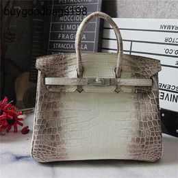 Himalayans Bags Himalayans Handbags Genuine Leather Bag 25cm Himalaya France Hcp Foggy Crocodile Pure Hand Sewn Large Capacity Classical Larger