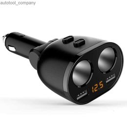 New Car Cigarette Lighter with Dual USB Charger 5V 3.6A Quick Charge Dual USB Port LED Display Phone Adapter Car Voltage Diagnostic