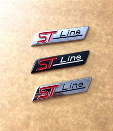 Metal STline ST line Car Emblem Badge Auto Decal 3D Sticker Emblem for Focus ST Mondeo Chrome Matt Silver Black6549552