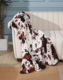 Cow Print Throw Ins Animal Fur Thick Soft Warm Blankets For Bed Sofa Cover Office Air Conditioning Lunch Break Shawl Kids Adults 27544732