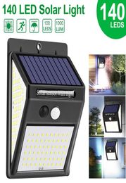 140 LED Solar Power Light Wall Lamp 3 Modes Human Body Sensor Waterproof Emergency Energy Saving Outdoor Garden Yard Lamps New9836071