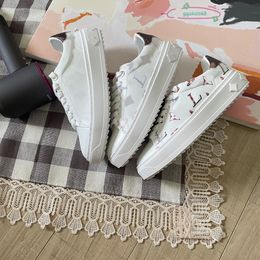 Designer shoes travel leather lace-up sneaker fashion lady flat running trainers letters woman shoe platform men sneakers