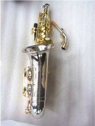 High-end original 037 one-to-one structure model E-flat tune professional Alto saxophone white copper tube body gold-plated Sax With Case