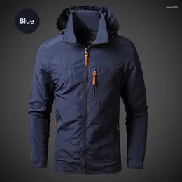 Men's Jackets Mens Spring And Autumn Outdoor Rushing Jacket Men Waterproof Windproof Work Large Size Loose Casual Coat