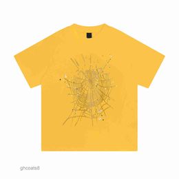 23ss Men t Shirt Pink Young Thug Sp5der 555555 Women 1 Quality Foaming Printing Spider Web Pattern Tshirt Fashion Top Tees Is Us Size. 789W OXVZ