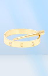 Cuff Love Bangle 18K Gold Never Fade 1522 Size With Dust bag With Screwdriver Top Quality Luxury Brand Gift For Girlfriend Couple9102499