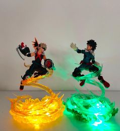 My Hero Academia Bakugou Katsuki VS Midoriya Izuku Action Figures Led Toy Boku no Hero Academia Anime Battle Scene LJ2009289890866