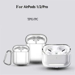 Cell Phone Cases Transparent For Airpods 1 2 3 Cases PC Tpu Protective Bluetooth Wireless Case For Air Pods 1 2 3 Pro Earphone Cover Case YQ240117