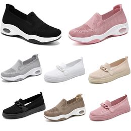 2024 women shoes Hiking Running soft flat Shoes Versatile black white Trainers Thick bottom comfortable Breathable large size 36-41