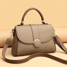 Evening Bags Fashion Solid Colour Genuine Leather Women Crossbody Luxury Female Shoulder Designer Handbag Ladies Tote Sac A Main Feminina