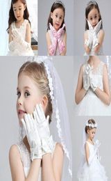 Princess Girls Gloves Satin Long Gloves Children039s Day Gifts Party Prom Dance Gloves with Bowknot Children Dress Accessories7047536