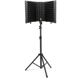 Microphones Microphone Isolation Shield 3 Panel With Stand Soundproof Plate Acoustic Foams Foam For Studio Recording Bm8006308587