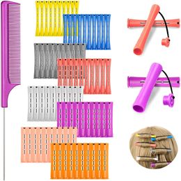 30 Pieces Hair Perm Rods Hair Curling Rollers Perming Rods Curlers Cold Wave Rods for Hairdressing Styling Tools8 Sizes 240117